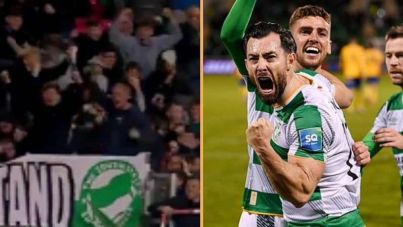 Scenes As 10-Man Shamrock Rovers Rescue Europa Clash Late Vs APOEL In Tallaght