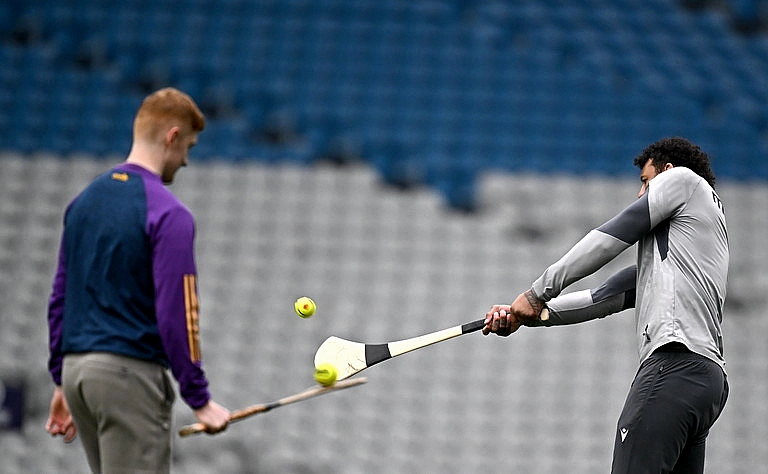 Courtney Lawes hurling