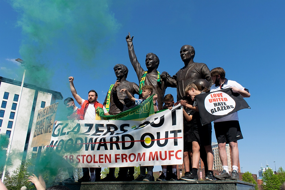 Manchester United protests Old Trafford Glazers Out