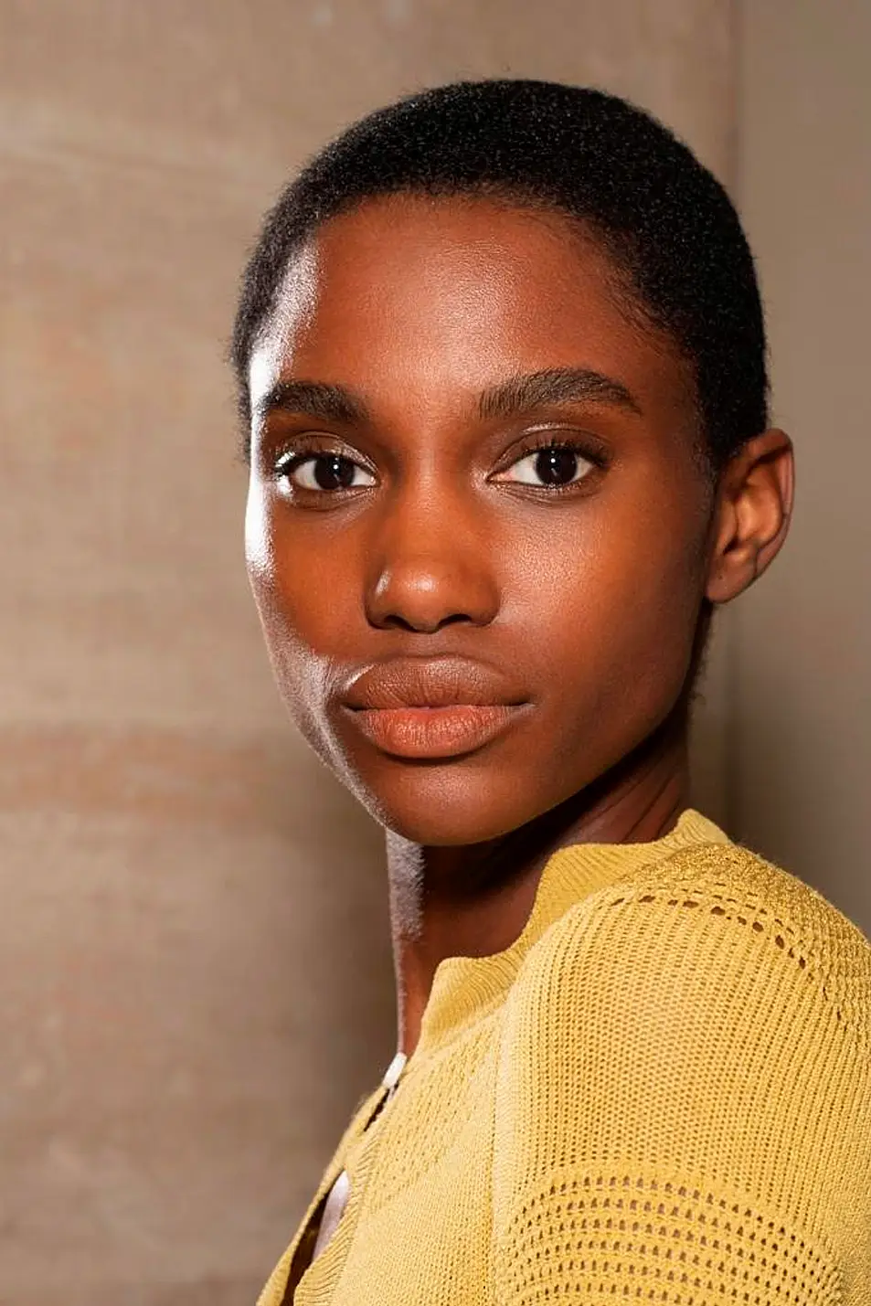 model backstage at Victoria Beckham SS23