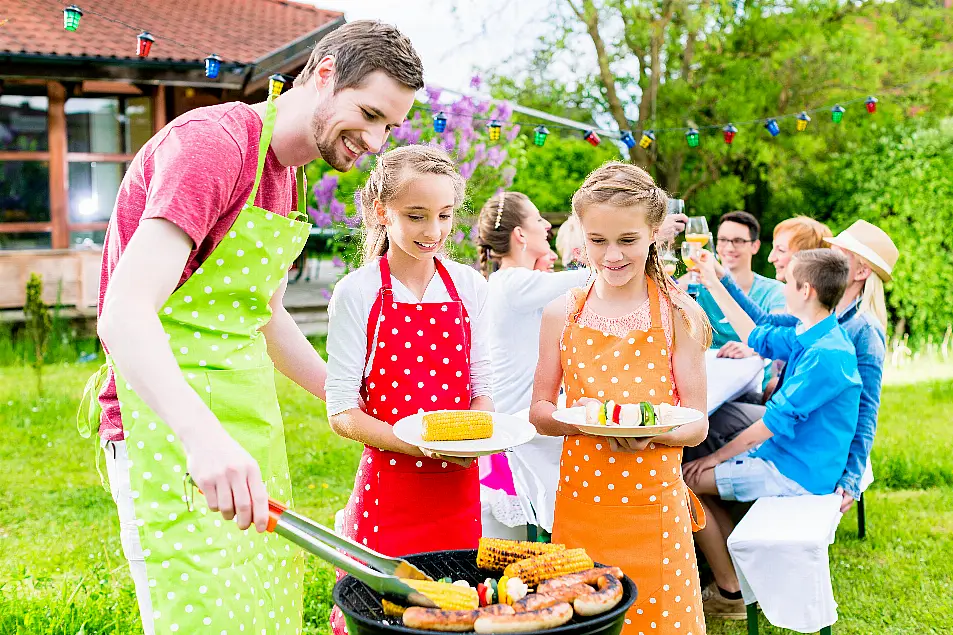 A family barbecue