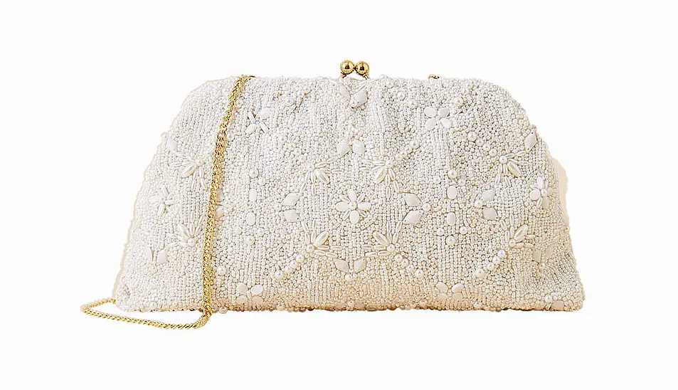 Accessorize Bridal Beaded Clutch Bag