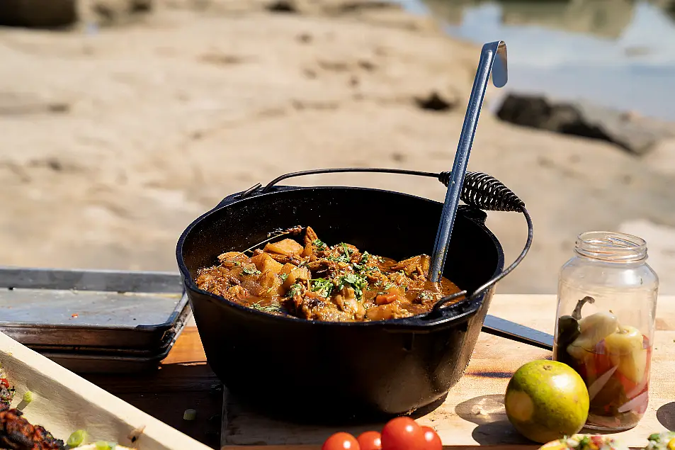 Gordon Ramsay's coffee-spiced pork shoulder with sweet potato and yuca