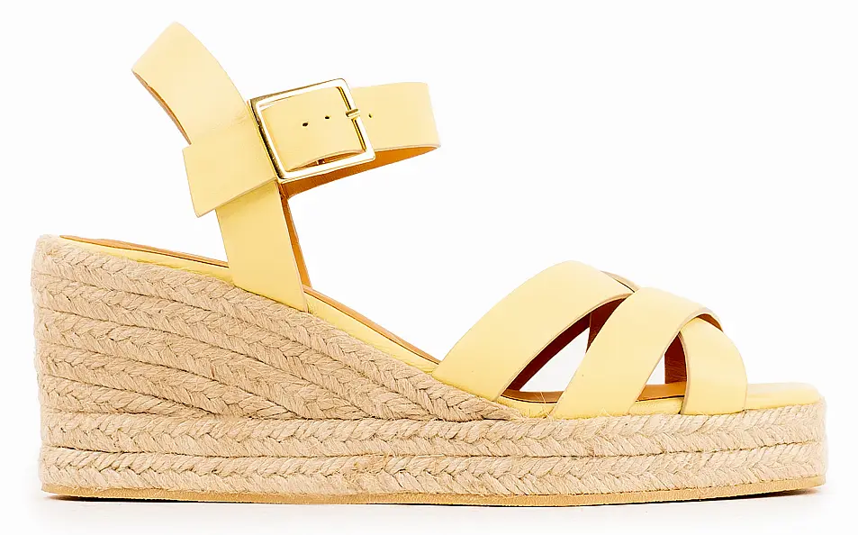 Bobbies Cleo Lemon Curd Espadrille Wedges