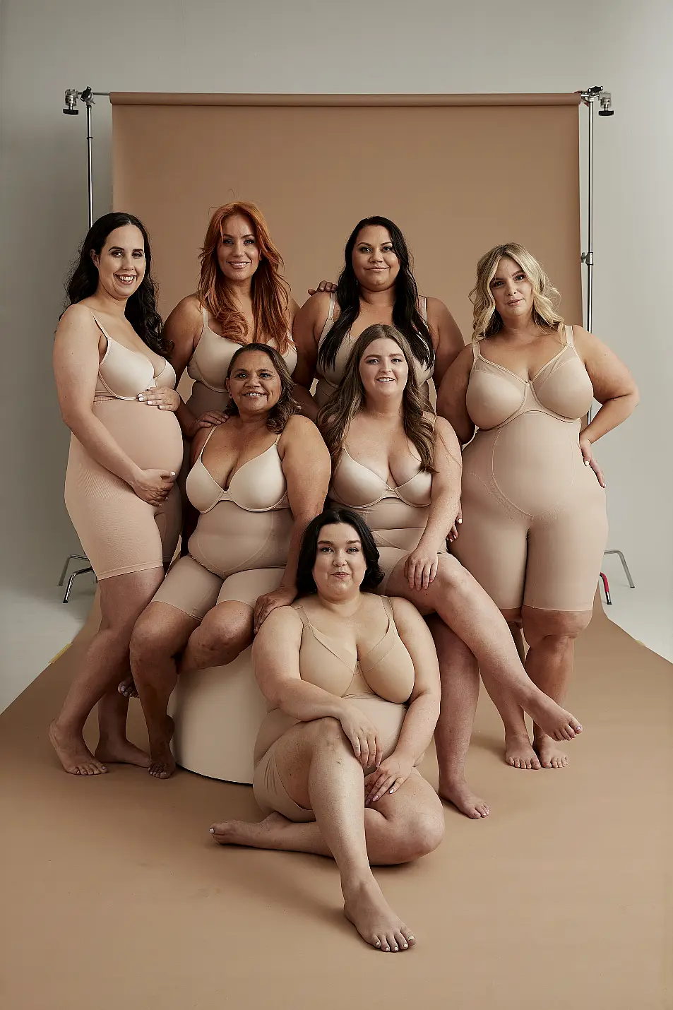  Jules Robinson (second left) with real women modelling Figur shapewear