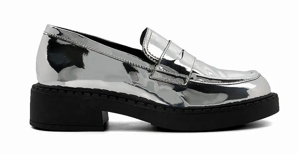 Dune London Gradual Silver Loafers