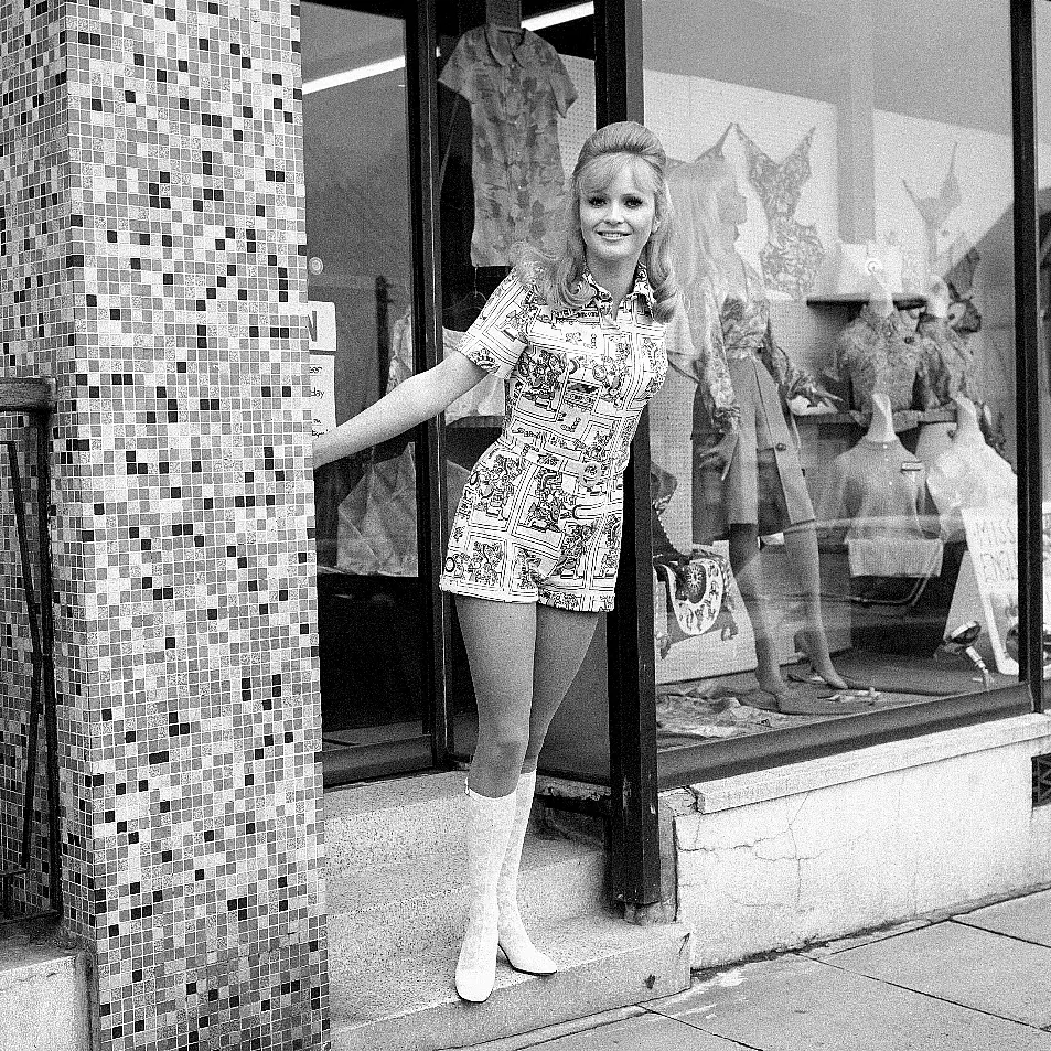 woman in vintage dress