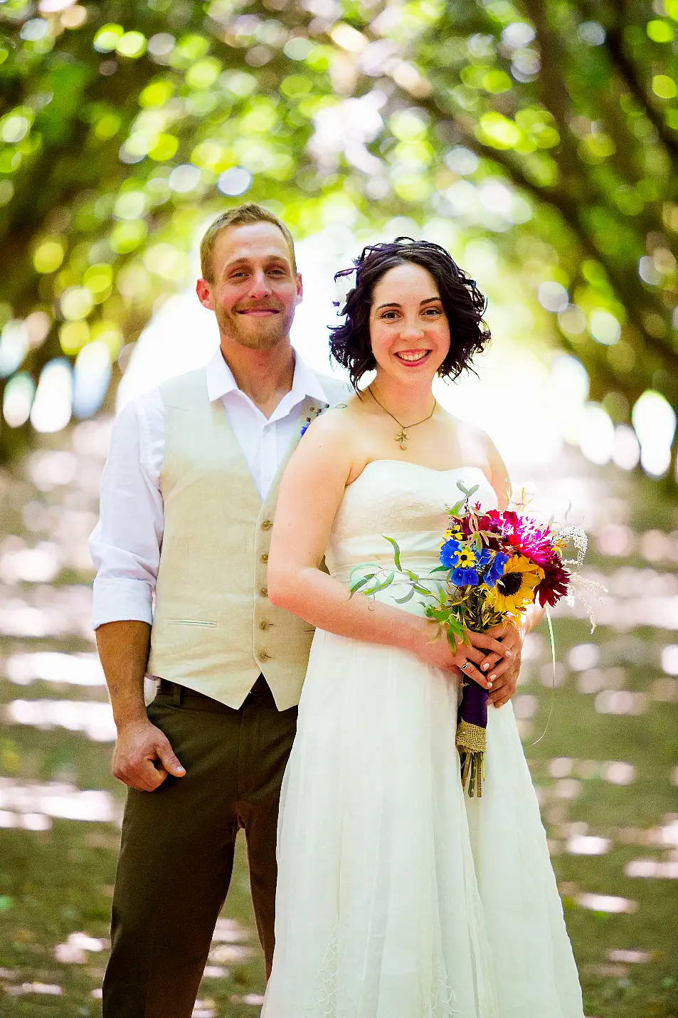 couple outdoor wedding