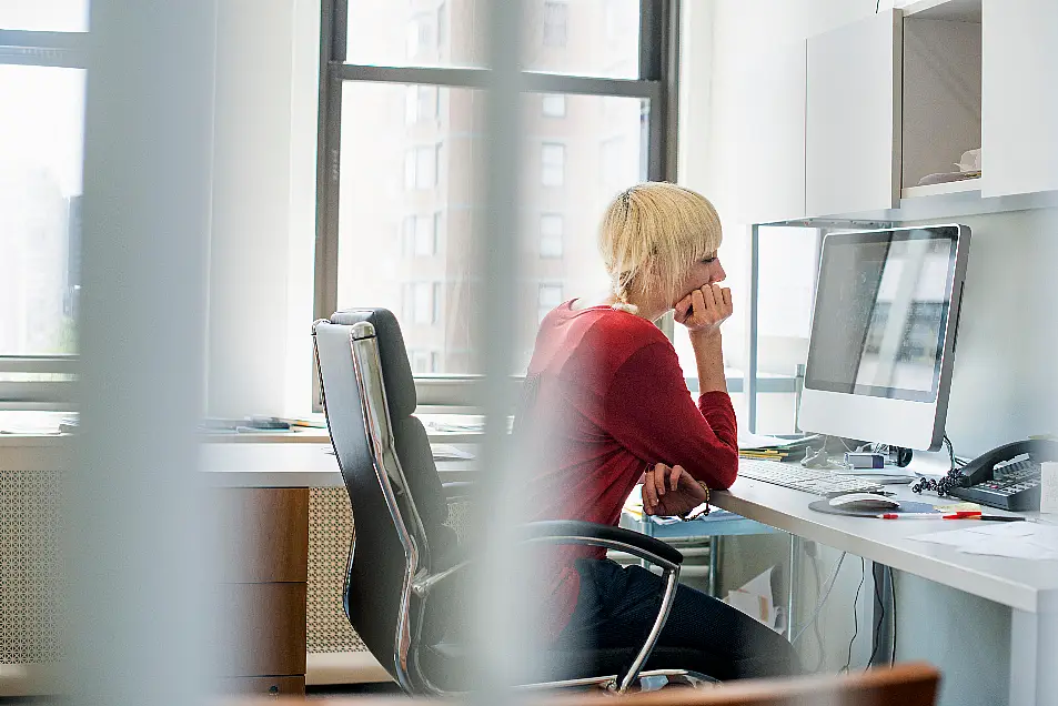 Woman sitting at a desk