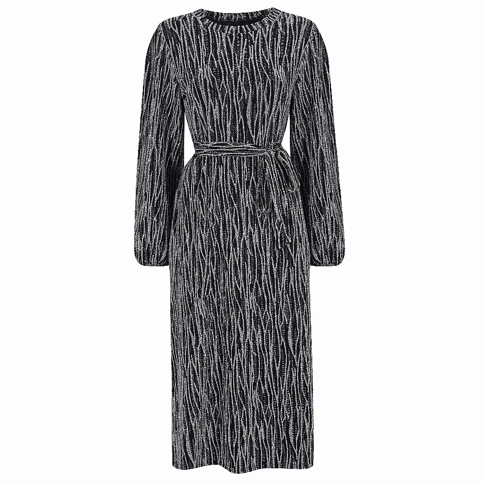 Matalan Silver Jacquard Midi Dress