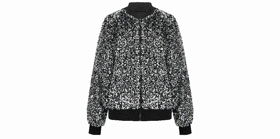 Marks & Spencer Sequin Relaxed Bomber Jacket