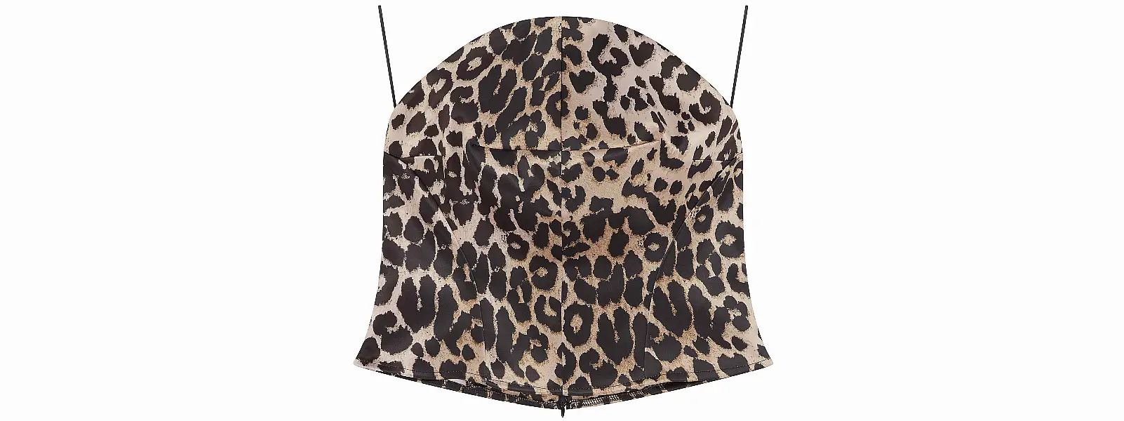 ASOS Design Bonded satin Corset Top in Leopard Print, £16.80 (was £28)