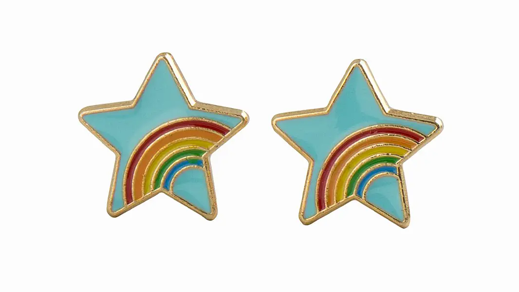 Acorn and Will Rainbow Star Earrings