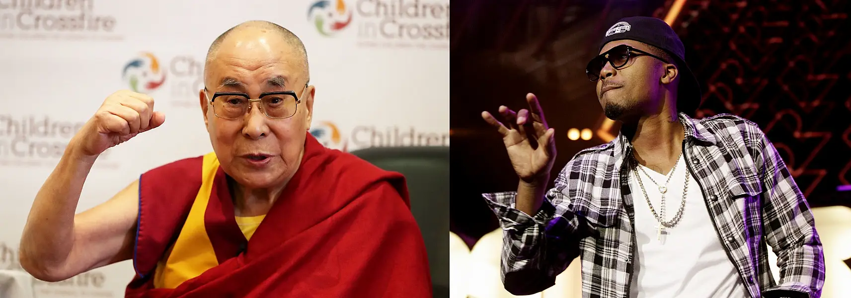 The Dalai Lama and the US rapper Nas have slightly different views on sleep (Niall Carson/Yui Mok/PA)