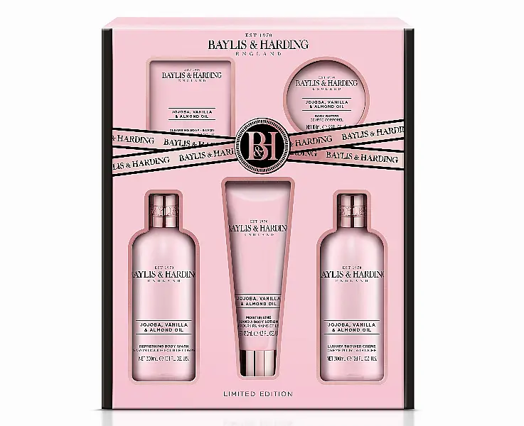 Baylis & Harding Jojoba, Vanilla & Almond Oil 5 Piece Gift Set