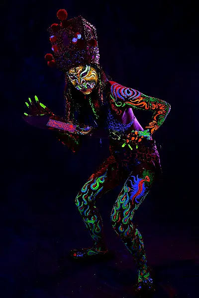 Fluorescent Tiger by Hui Pin Lai