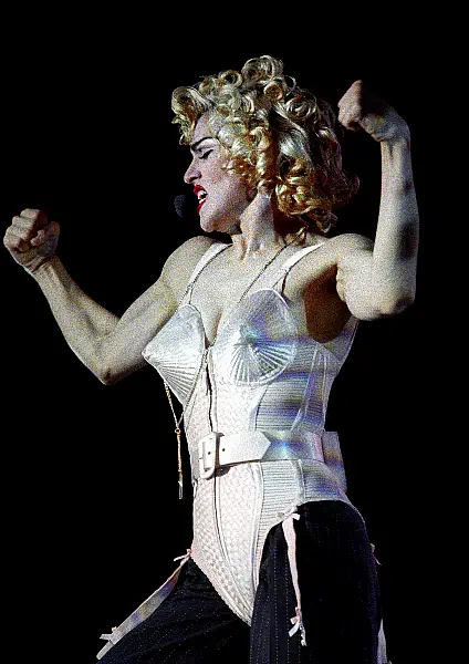 Madonna performing in 1990