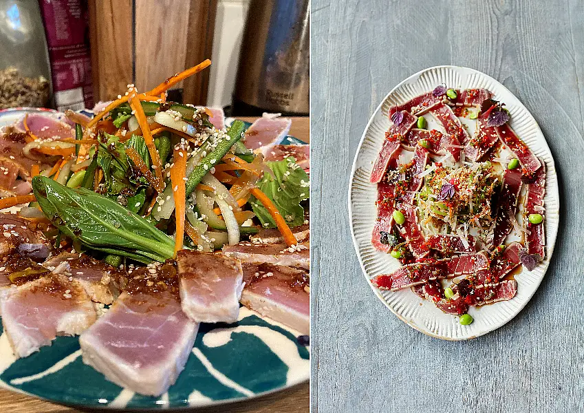 Elegant tuna carpaccio