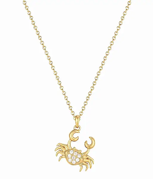 Seol and Gold Zodiac Star Sign Necklace Cancer