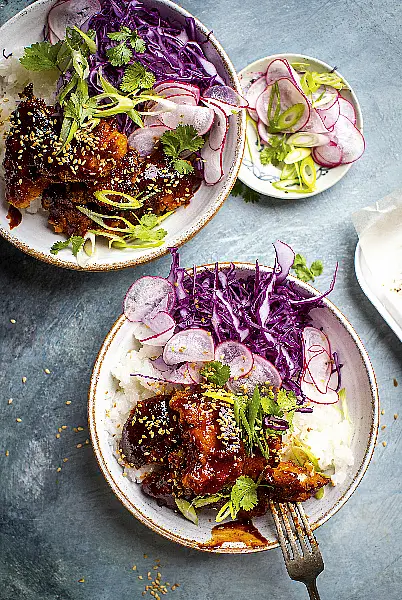 Korean chicken bowls