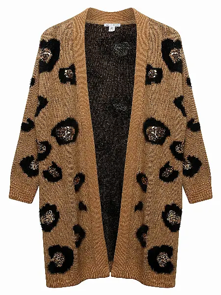 Sonder Studio Leopard Sequin Cardigan