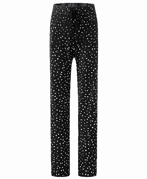 Dancing Leopard Oslo Knitted Trouser in Abstract White on Black