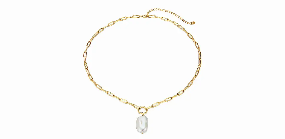 Seol + Gold Baroque Pearl Necklace, £34.95