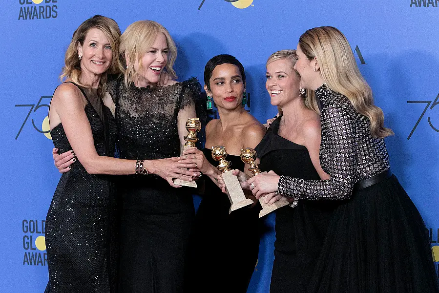 Laura Dern, Nicole Kidman, Zoe Kravitz, Reese Witherspoon and Shailene Woodley at the 2018 Golden Globes