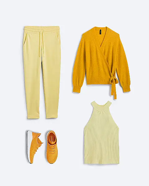 Selection of yellow clothing 