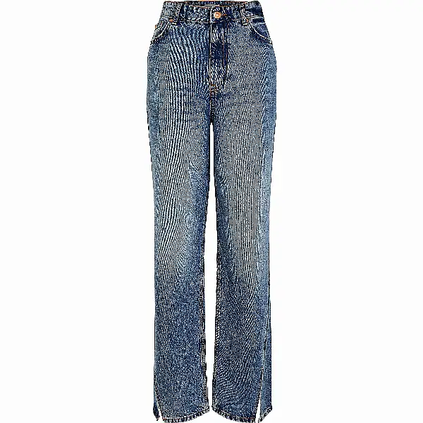 River Island Blue High Waisted Wide Leg Jeans