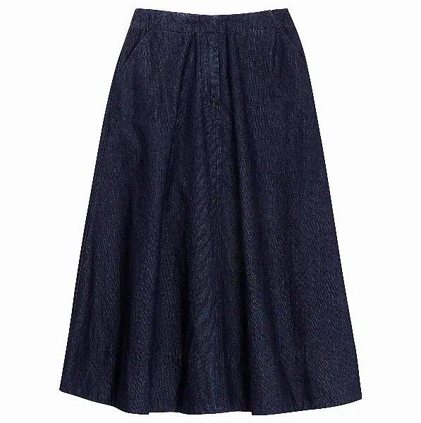 Kin A Line Denim Skirt