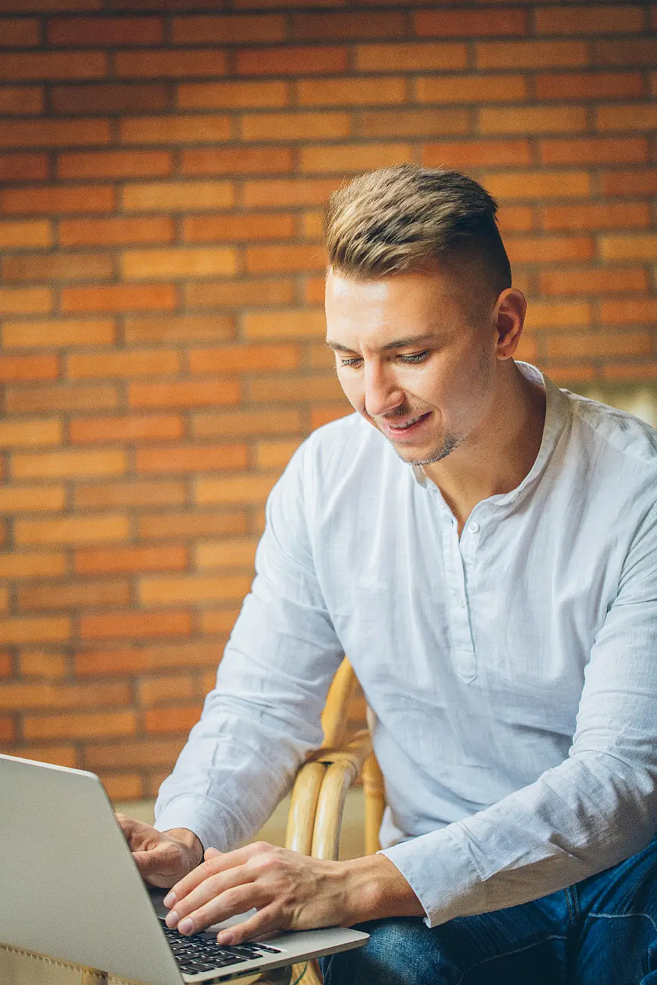 Man working on his computer