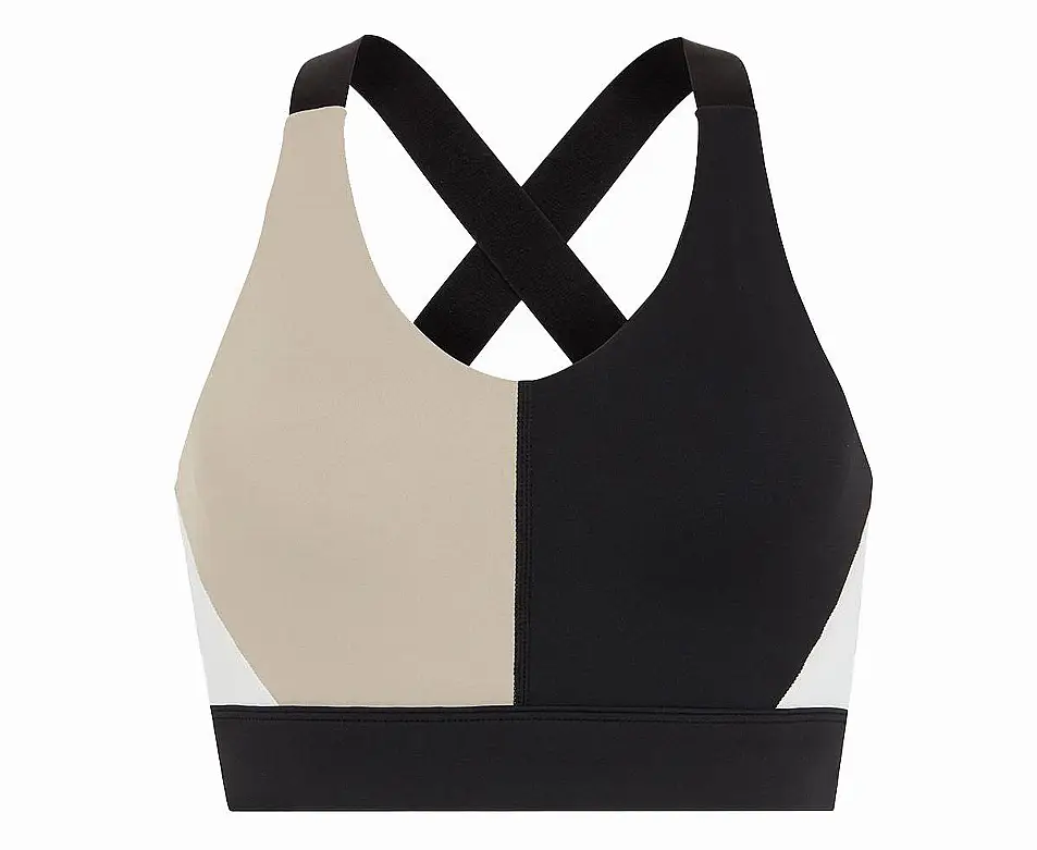 Pocket Sport Plein Air Sports Bra, Black/Taupe