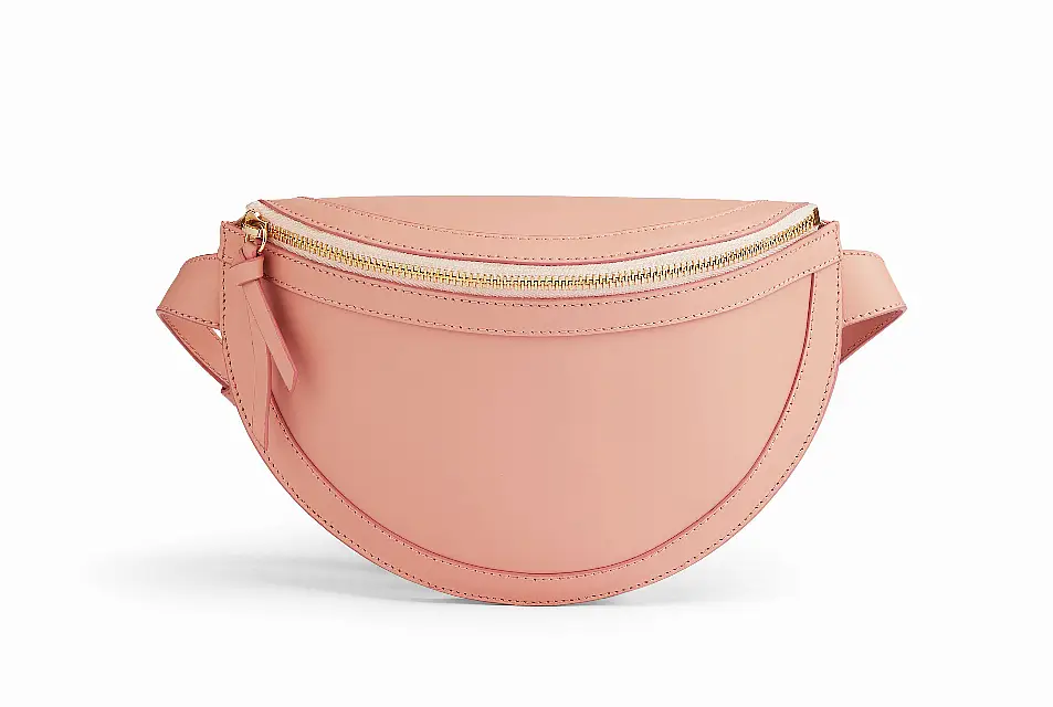 LK Bennett Greta Pink Leather Cross-Body Bag, Dusk