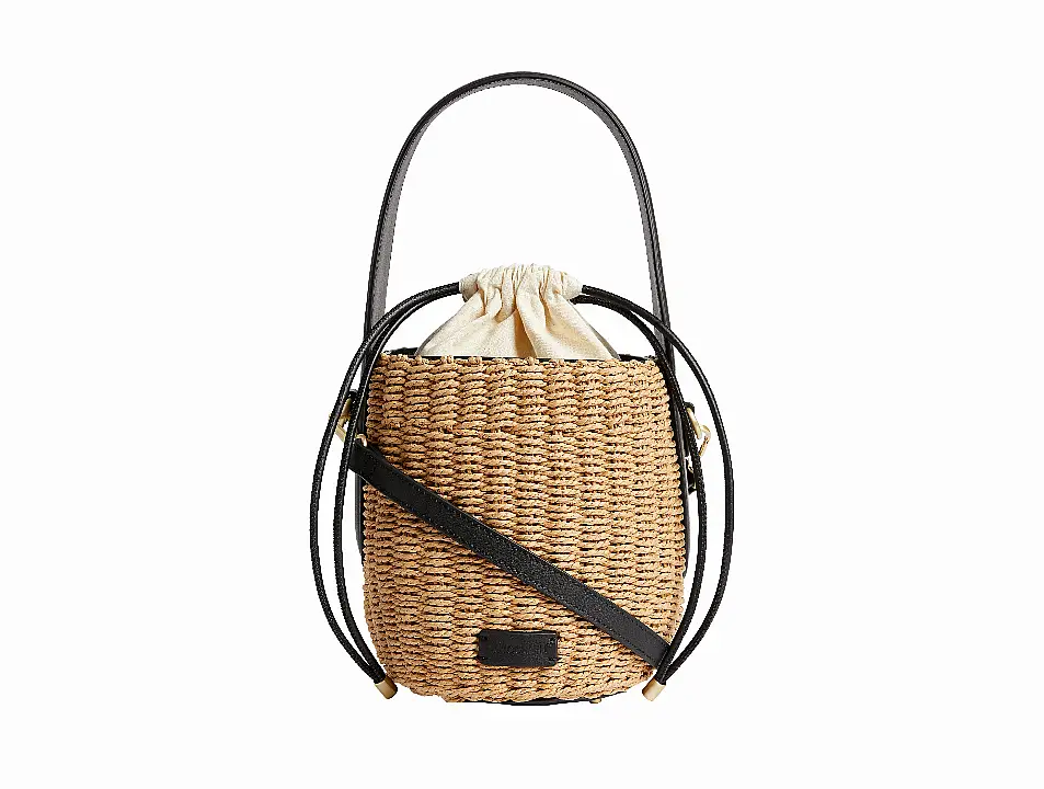 Autograph Straw Bucket Bag, Marks & Spencer