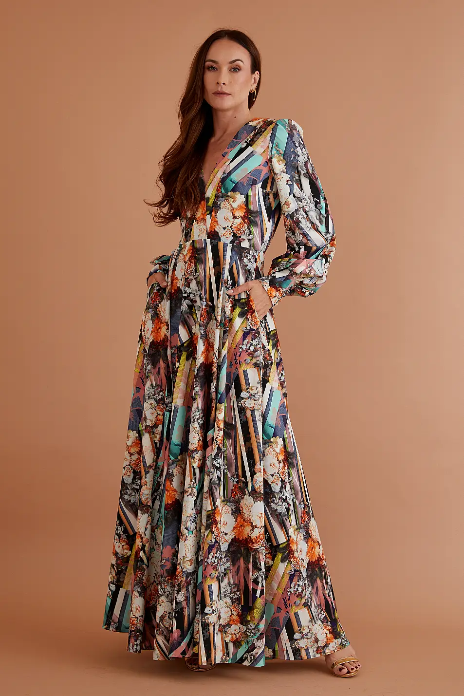 Rebecca Rhoades Sydney Maxi Dress, Retro Zest