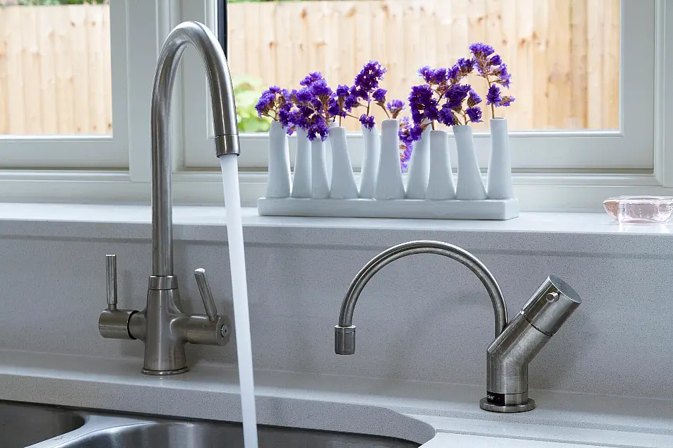 Tap handle in kitchen