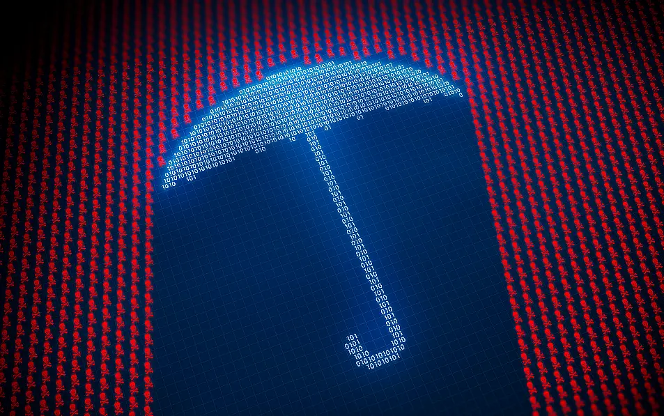 A graphic showing a digitised umbrella