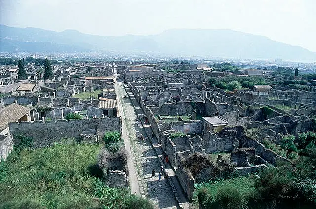 A view of Pompeii