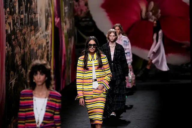 Models wear creations for the Chanel Spring/Summer 2024 womenswear fashion collection