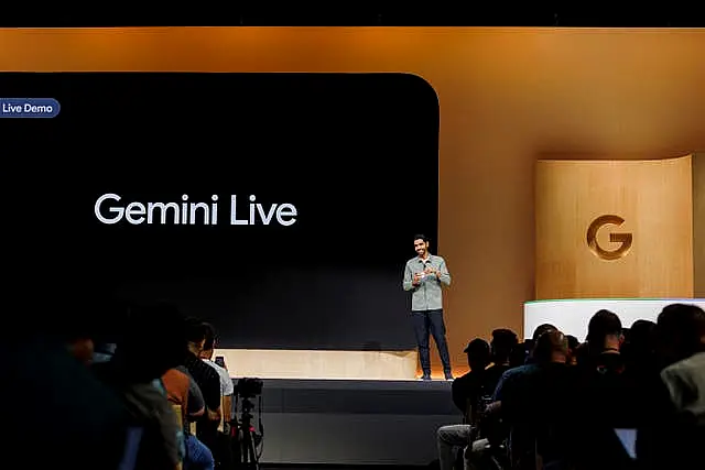 Sandeep Waraich does a live demo of Google’s Gemini Live during Made By Google at Google on in August in Mountain View, California