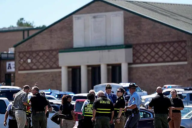 Police outside the school building