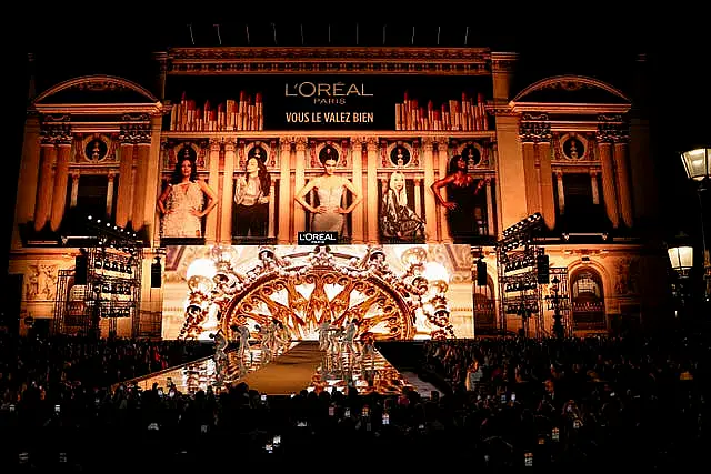 Dancers perform as part of the L’Oreal Spring/Summer 2025 collection event presented Monday, Sept. 23, 2024 in Paris.