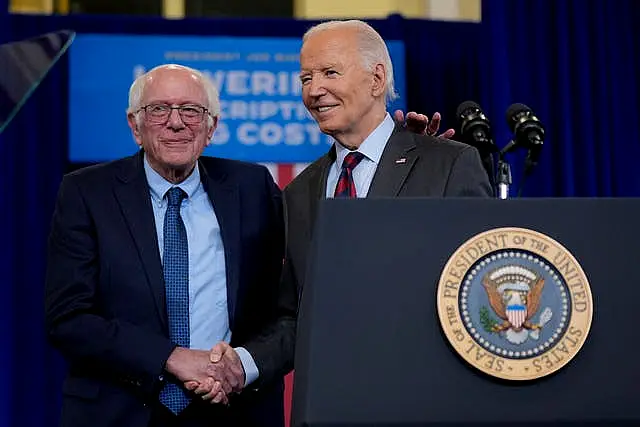 Joe Biden and Senator Bernie Sanders