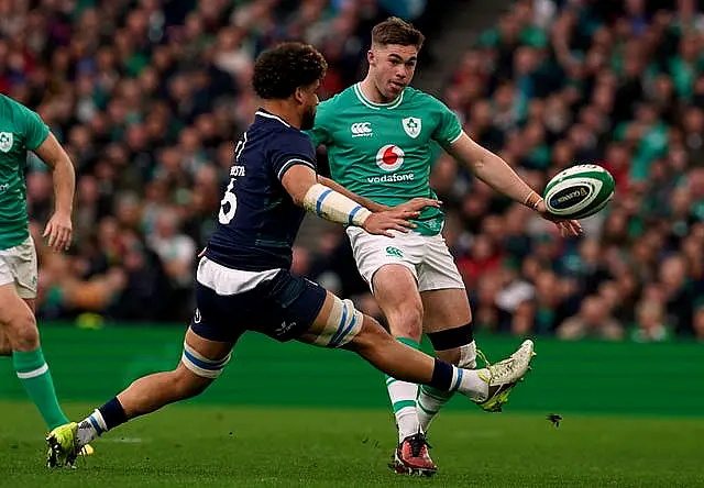 Jack Crowley in action against Scotland during the 2024 Guinness Six Nations