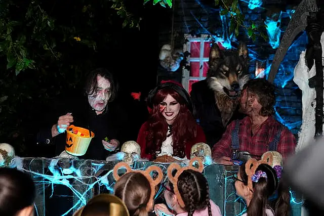 Jonathan Ross outside his house in north London during a Halloween party he is hosting