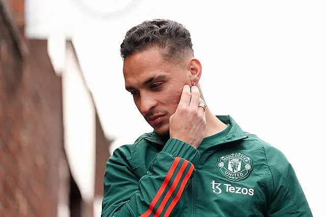 Manchester United’s Antony arrives ahead of the Premier League match at Selhurst Park in May