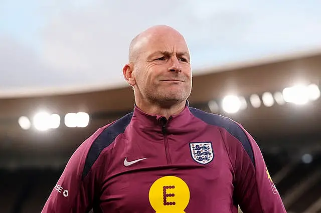 England interim boss Lee Carsley looks on