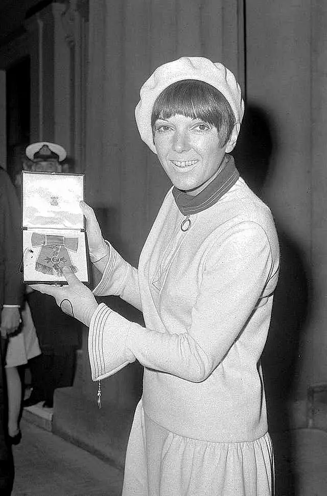 Mary Quant receives her OBE