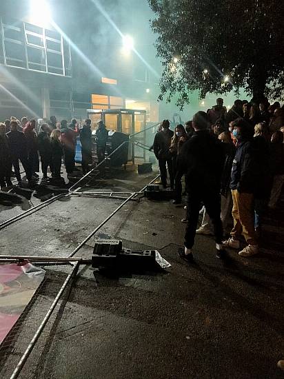 Angry Students Pull Down Covid-19 Security Fences